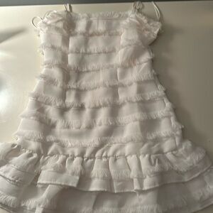 princess polly white ruffle dress
